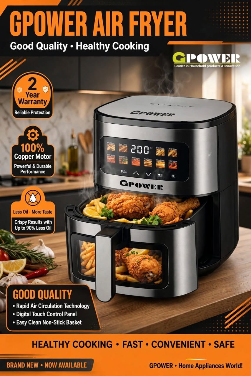 GPOWER Digital Air Fryer – Rapid Air Technology