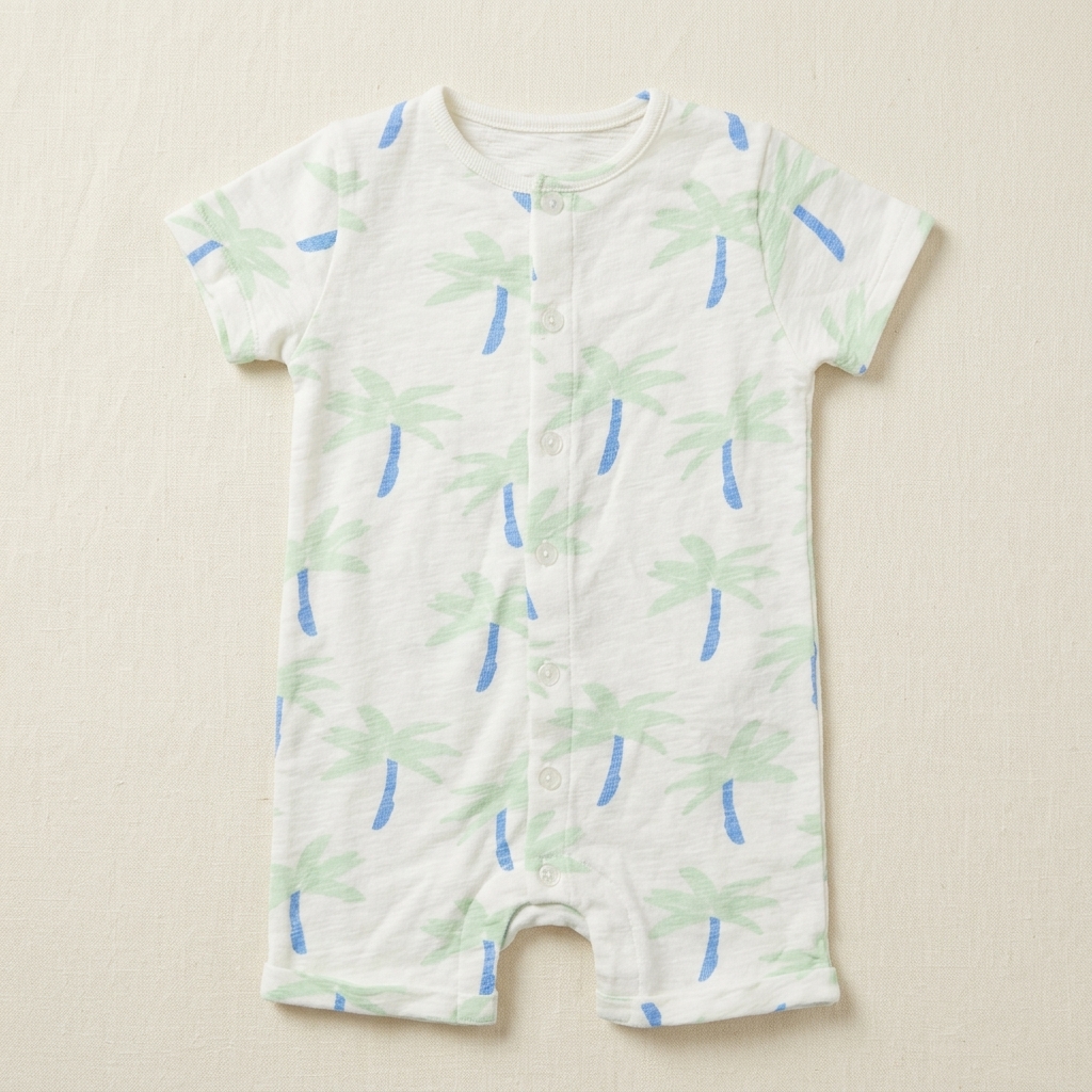 Baby Palm Tree Print Romper (6–9 Months)
