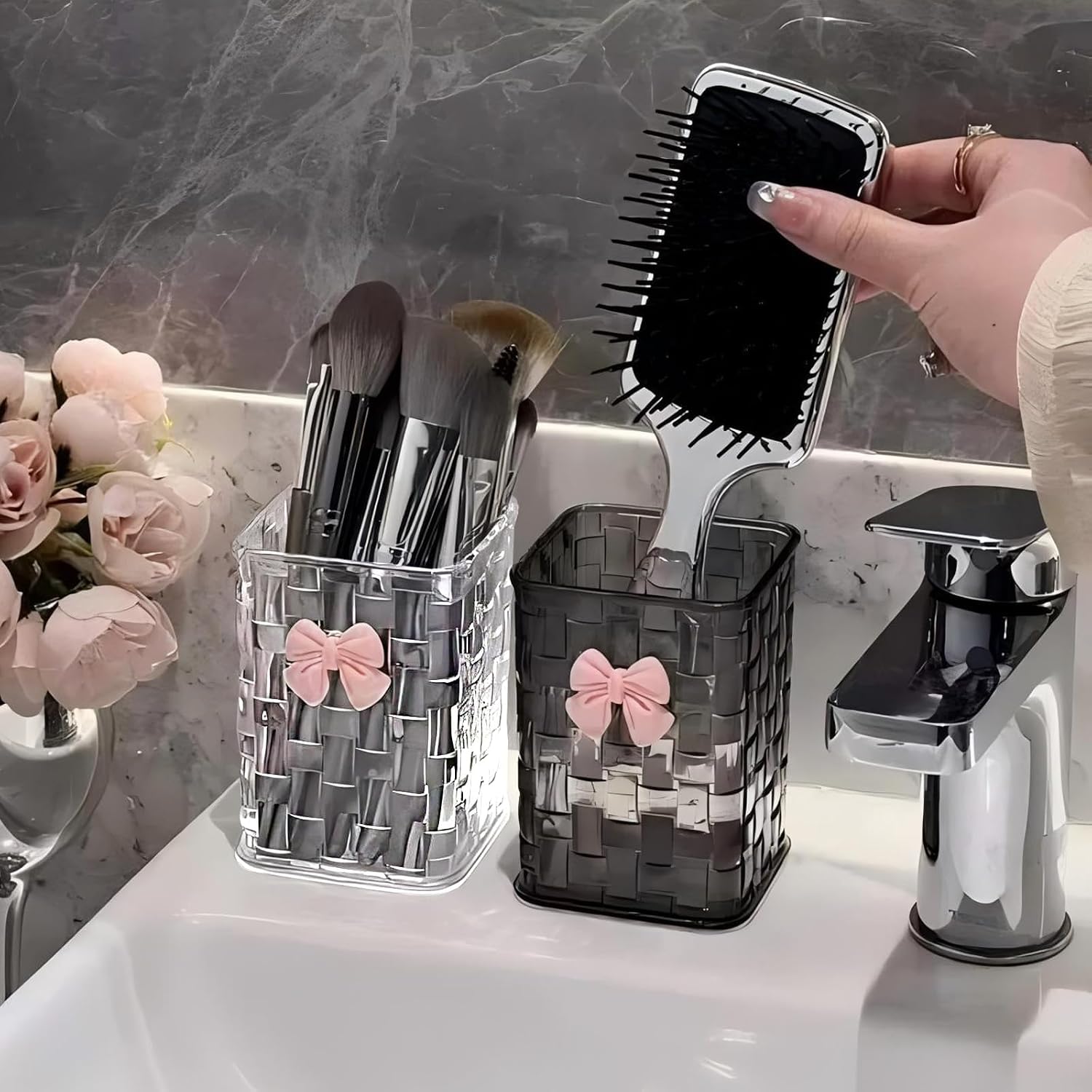 Luxury Crystal Desktop Storage Organizer