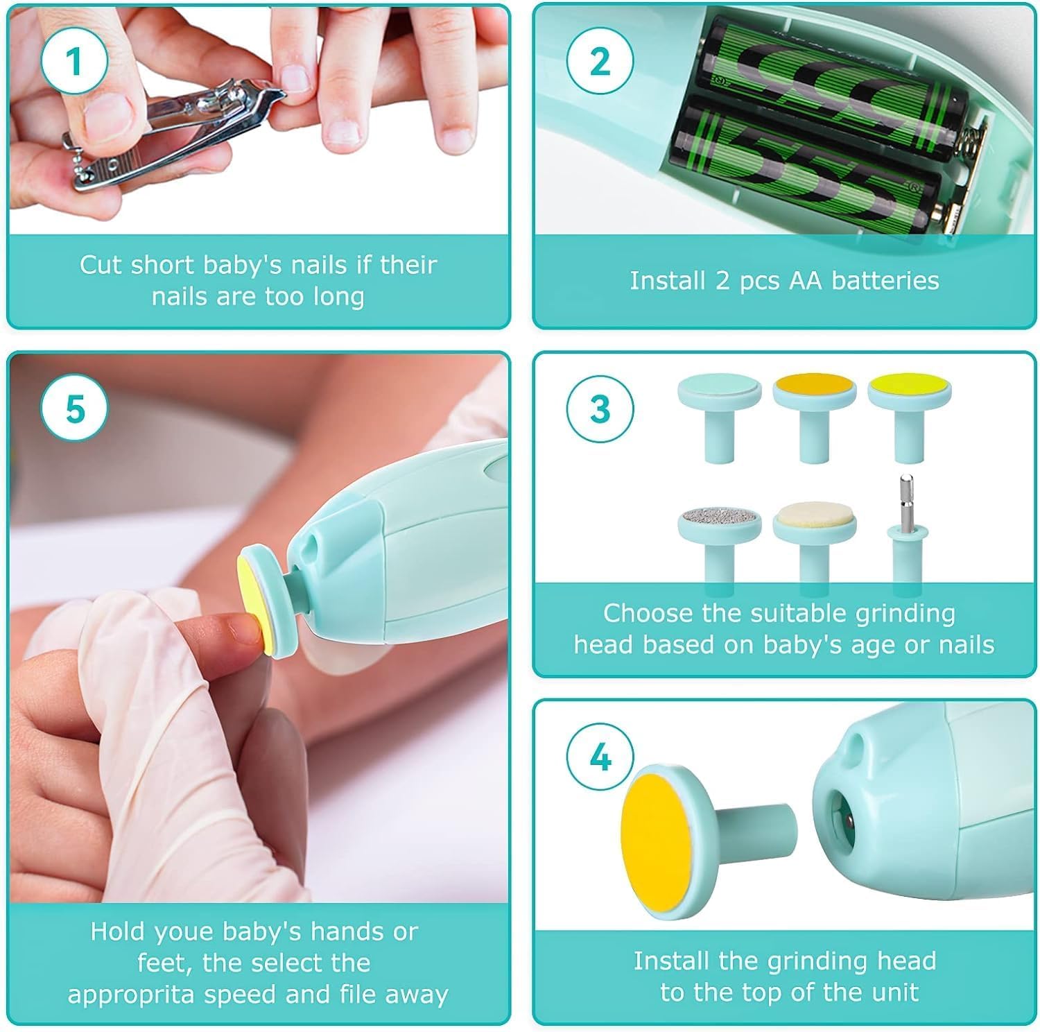 Baby Electric Nail Trimmer Kit – Gentle & Safe Nail Care