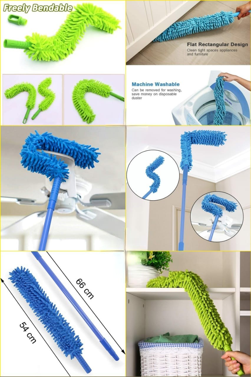 Expandable Microfiber Fan Duster with Long Handle