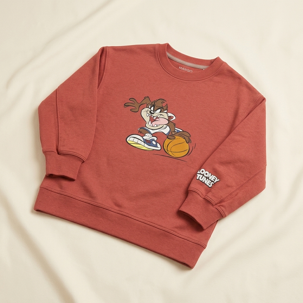 Mango Looney Tunes Basketball Graphic Sweatshirt for Kids (5–6 Years)