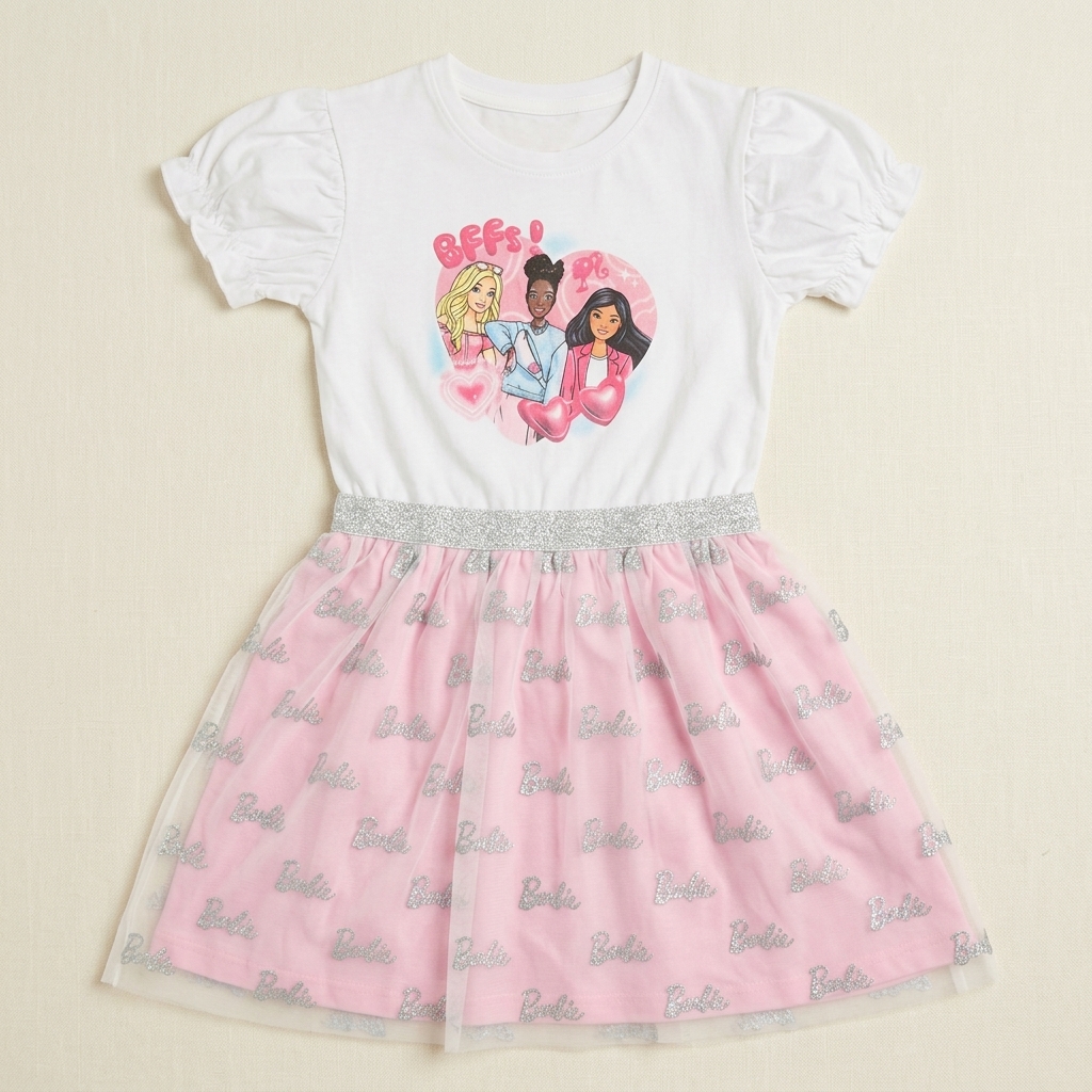 Barbie Girls' Pink Frock (4–5 Years)