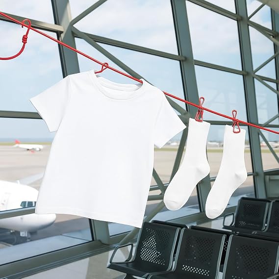 12-Clip Portable Clothesline – Space-Saving Drying Rack