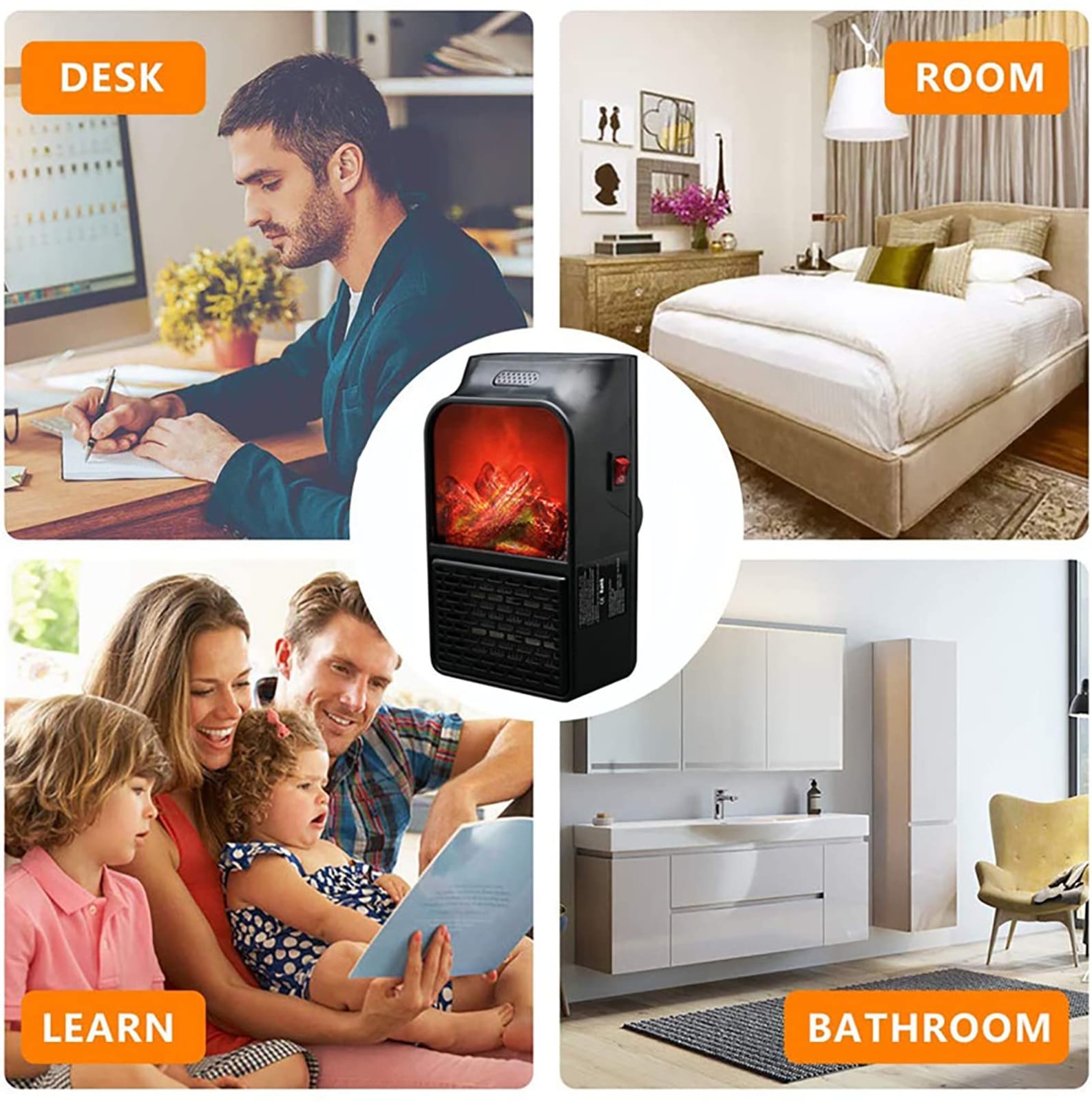 Portable Electric Mini Room Heater – Plug-In Wall Heater
