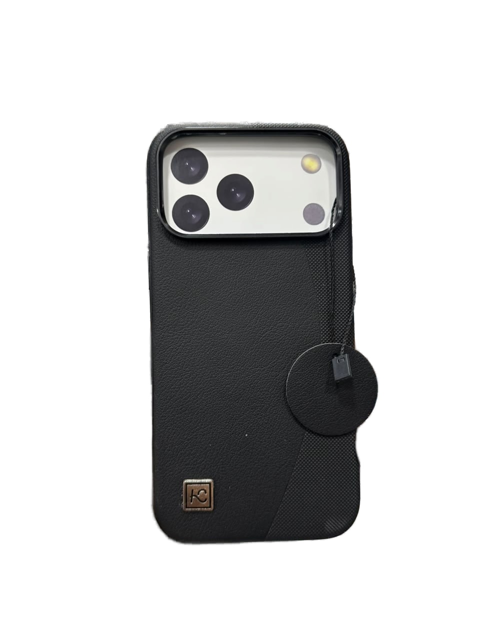 FUINSI Shockproof Case with Airbag Cushioning & Metallic Accent for iPhone 17 Pro Max – Matte Black