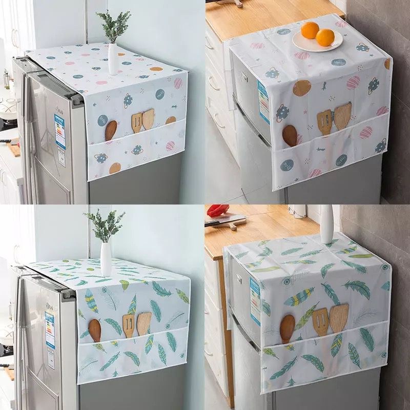 Fridge Top Cover with Side Pockets