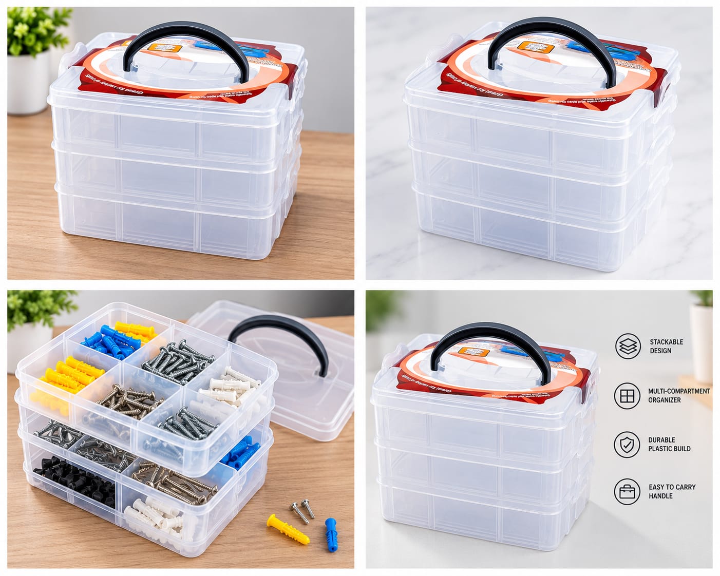 Stackable Storage Box Organizer