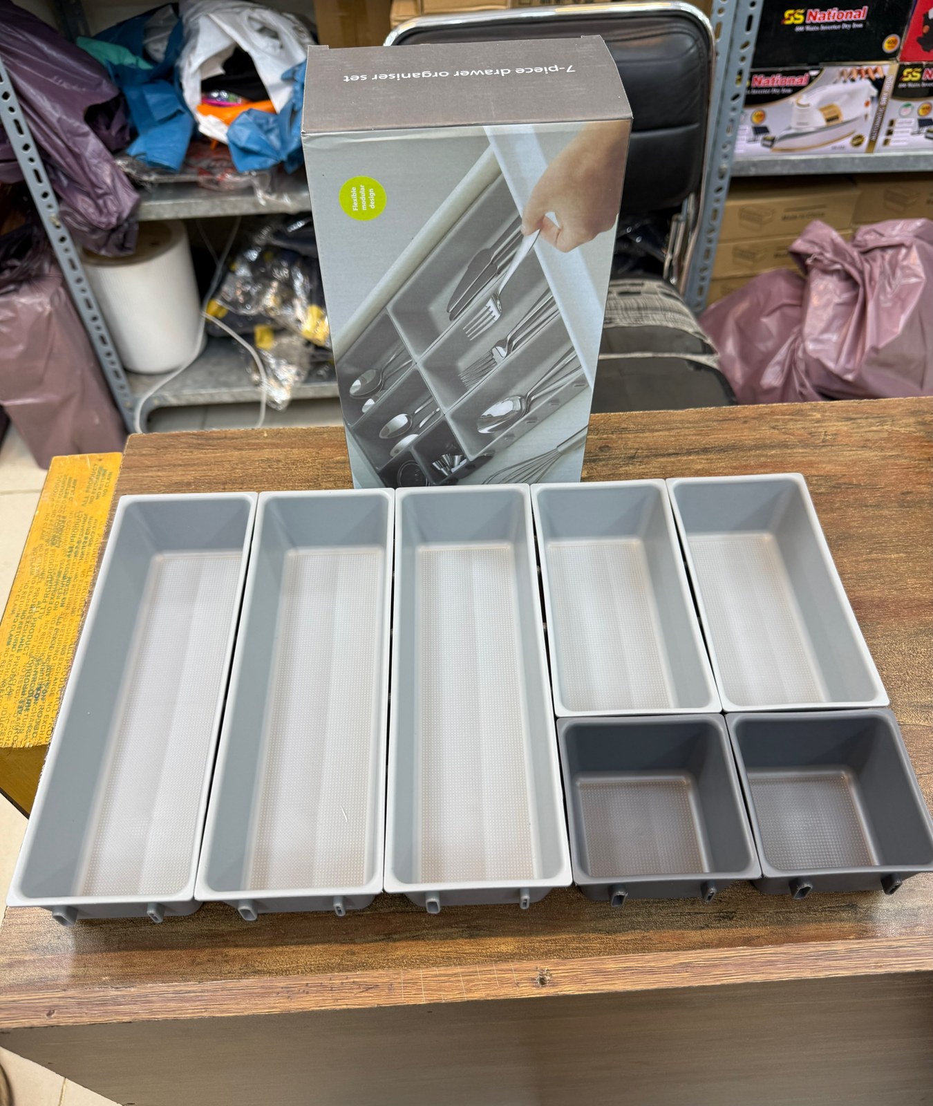 Kitchen Cutlery Drawer Organizer – 7 Pcs