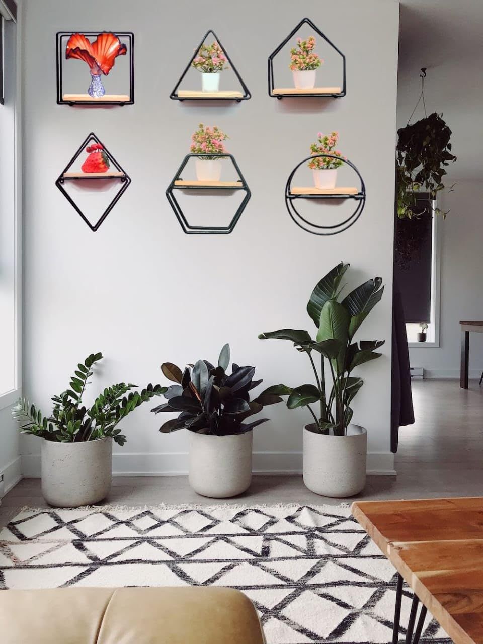 Wall Mounted Wooden Metal Shelf