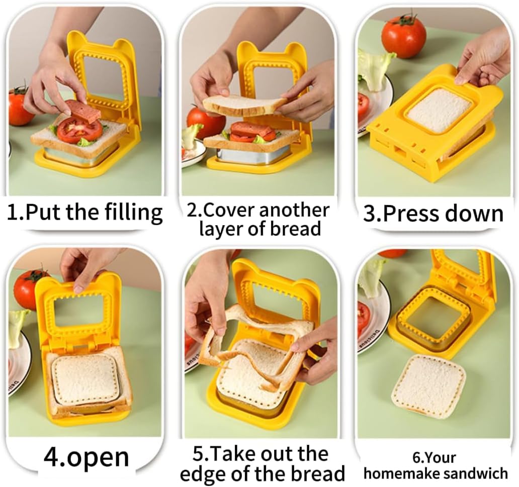 Cute Square Sandwich Bread Cutter & Sealer