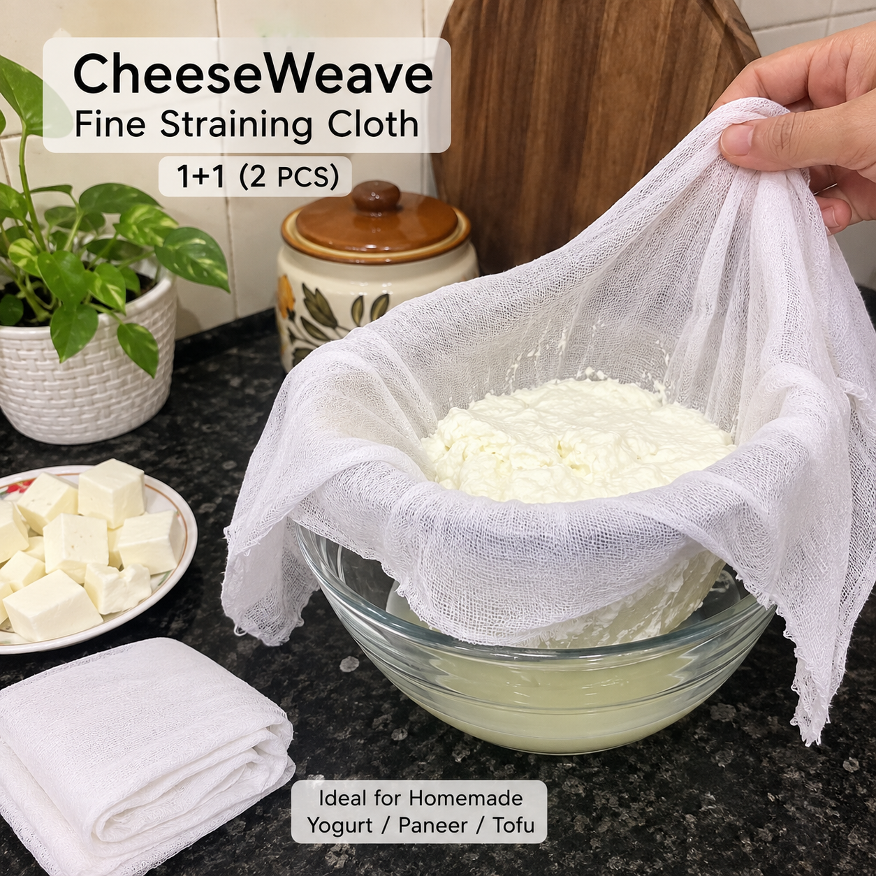 Cheese Weave Fine Straining Cloth – 1+1 =2 Pcs
