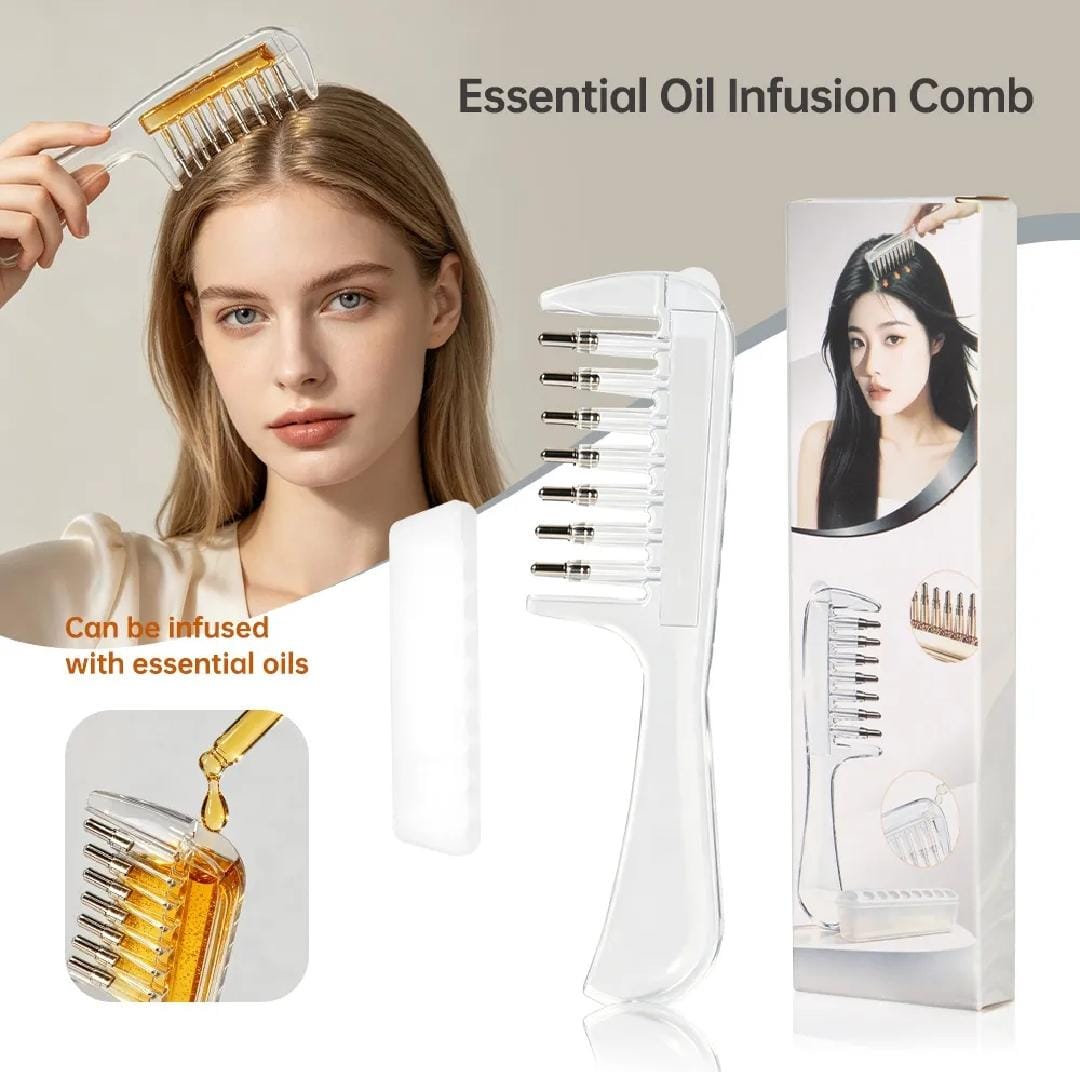 Crystal Scalp Oil Applicator Comb with Box