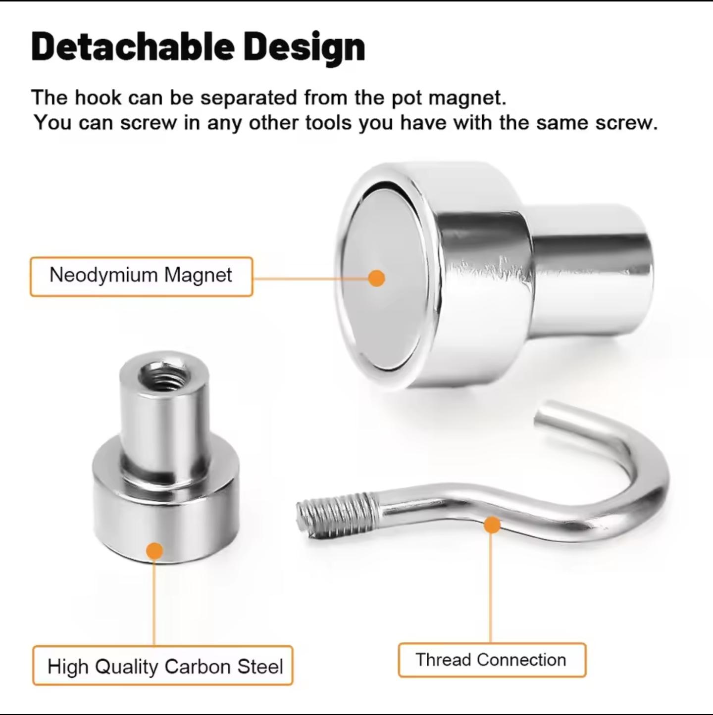 Punch-Free Magnetic Hook – Pack of 2